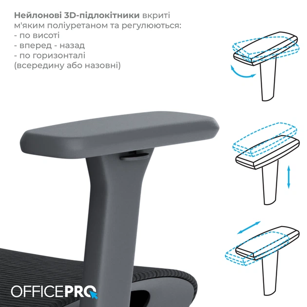 Крісло офісне OfficePro Wave OC670-B-B-B - изображение 14
