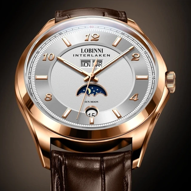 Чоловічий механічний годинник Lobinni Premium - Фото 4 Чоловічий механічний годинник Lobinni Premium - изображение 4