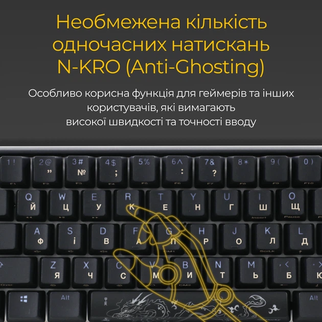 Механічна клавіатура Ducky One 3 Mini Cherry MX Brown RGB Black UA - изображение 15