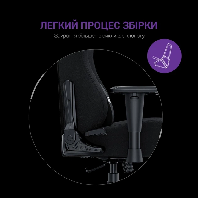 Крісло ігрове Anda Seat Luna Dark Grey fabric Size L - изображение 15
