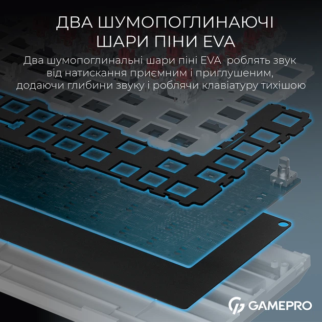 Бездротова механічна клавіатура GamePro Asgard Valhalla (MK160W Pro) 75% QLAB orange switches - Фото 12 Бездротова механічна клавіатура GamePro Asgard Valhalla (MK160W Pro) 75% QLAB orange switches - зображення 12