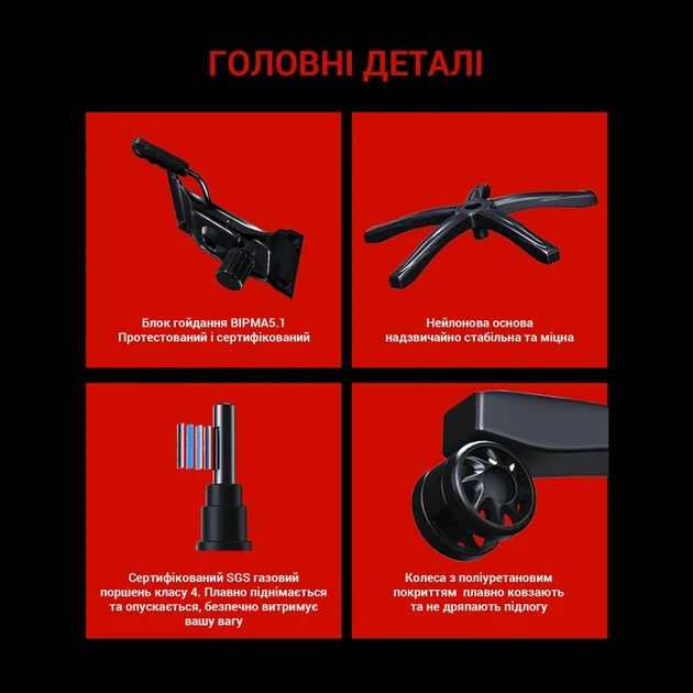 Крісло ігрове Anda Seat Luna Black Size L - зображення 13