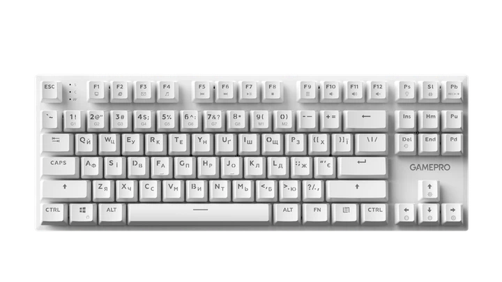 Дротова механічна клавіатура GamePro Genesis Joker (MK124W) 87% Red switches - зображення 7