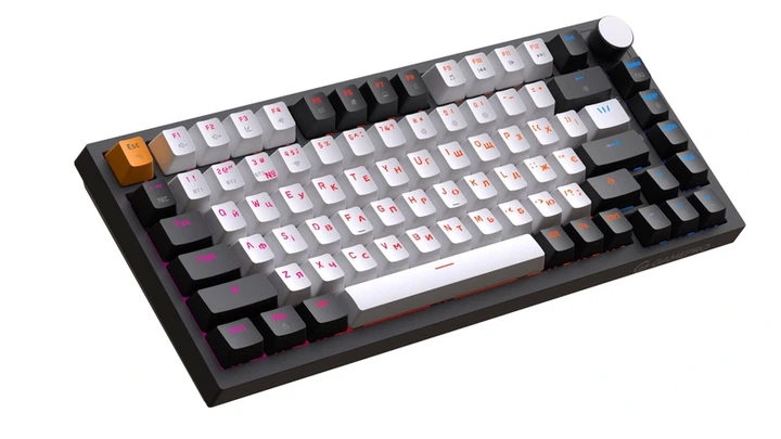 Бездротова механічна клавіатура GamePro Asgard Valhalla (MK160B Pro) 75% QLAB orange switches - зображення 4