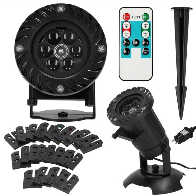 Świąteczny rzutnik laserowy Springos CL4052 projektor na dom 20 motywów (5907719442457) - obraz 6