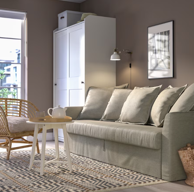 Диван 3-х местный HOLMSUND IKEA 595.169.35 бежевый - изображение 3
