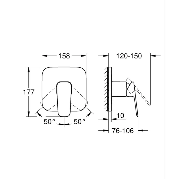 Смеситель для душа однорычажный Grohe Cubeo 1017770000 - изображение 4