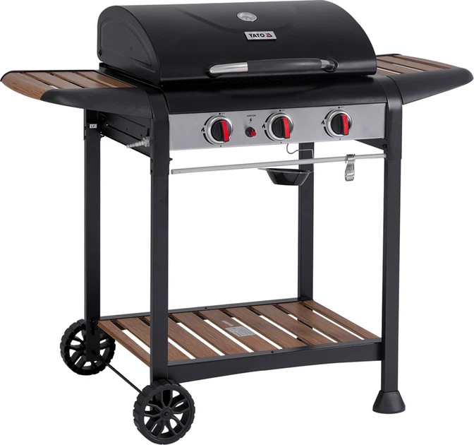 Газовий гриль YATO YG-20009 NATORI 3 пальники 9 кВт (5906083105968) - зображення 2