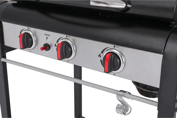 Газовий гриль YATO YG-20009 NATORI 3 пальники 9 кВт (5906083105968) - зображення 4