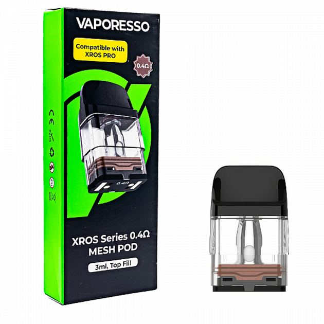 Картридж для електронної сигарети Vaporesso XROS 3 мл змінний картридж для pod систем вапорессо на 0.4 Ом із верхньою заправкою - зображення 4