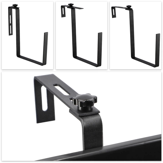 Пластиковий горщик Kadax Begonia для балкона з ручками 19x56 см LA556-04 Чорний (5903699430811) - зображення 4