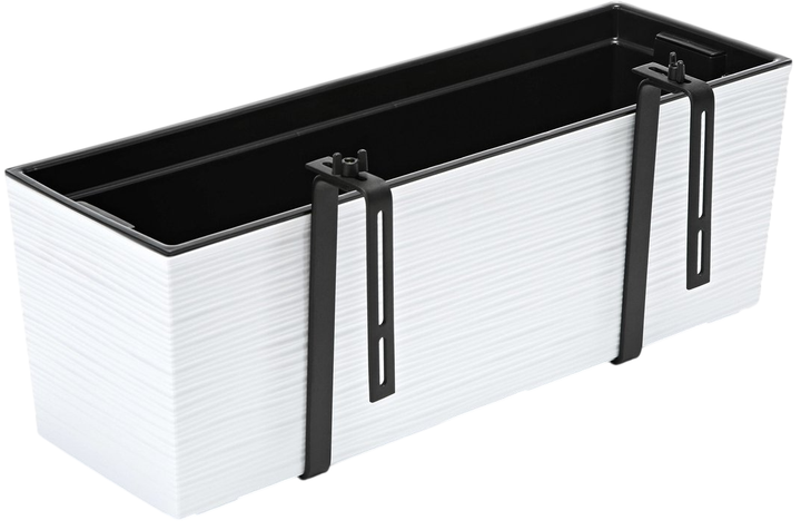 Горщик Балконна скринька Kadax Begonia Dluto з ручками 19x56 см Білий (5903699428825) - зображення 2