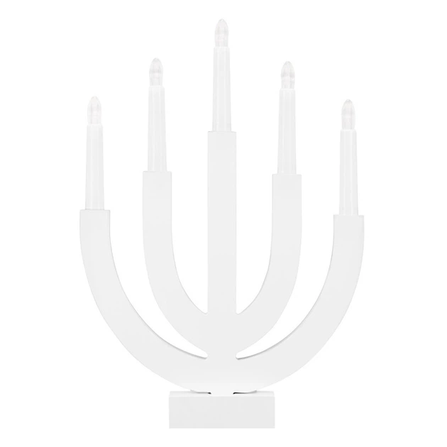 Świecznik z 5 świecami Springos CL0865 LED na baterie świąteczny Biały (5908455301954) - obraz 4