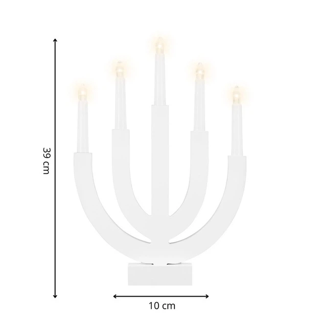 Świecznik z 5 świecami Springos CL0865 LED na baterie świąteczny Biały (5908455301954) - obraz 5