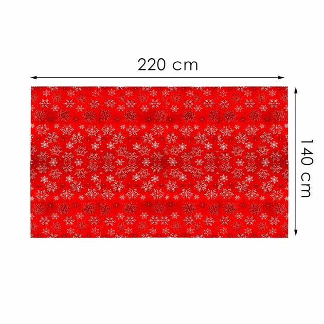 Bieżnik na stół Springos ze świątecznym wzorem 220 x 140 cm Biało-czerwony (5907719462264) - obraz 2