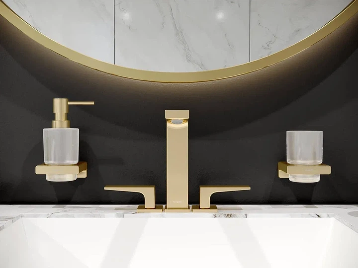 Стакан підвісний HANSGROHE AddStoris Brushed Bronze/скло (41749140) - зображення 2
