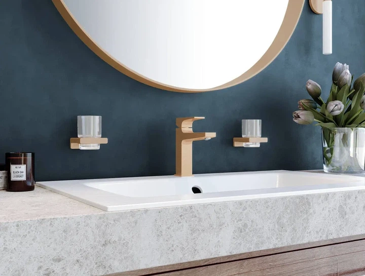 Стакан підвісний HANSGROHE AddStoris Brushed Bronze/скло (41749140) - зображення 4