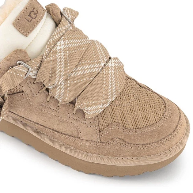 Женские зимние угги кроссовки бежевые UGG Lowmel Sneaker Beige 36р - 22.5см - изображение 4