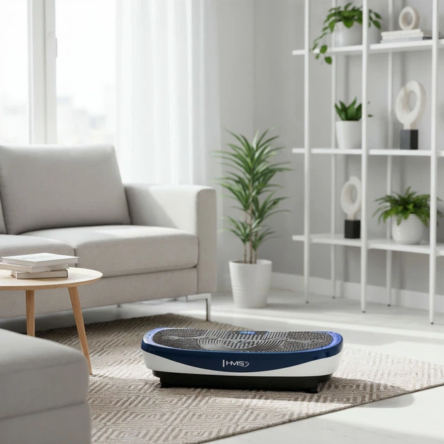 Вібраційна платформа HMS SVP13 з 3D‑накладкою та 2 двигунами Синій з білим (5908261686412) - зображення 10