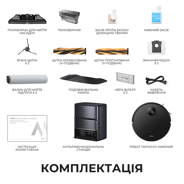 Робот пылесос MOVA Z60 Ultra Roller Complete Black-EUA - изображение 15