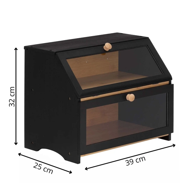 Chlebak Springos bambusowy dwupoziomowy Czarny (5908455306140) - obraz 13