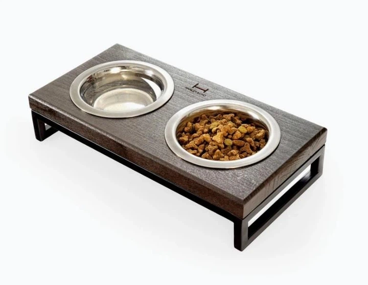 Миски на підставці Harley and Cho Lunch Bar Brown wood + Black S 36x18x7cm / Миски по 0,45л Коричневий + чорний (HC-003300032) - Фото 4 Миски на підставці Harley and Cho Lunch Bar Brown wood + Black S 36x18x7cm / Миски по 0,45л Коричневий + чорний (HC-003300032) - зображення 4
