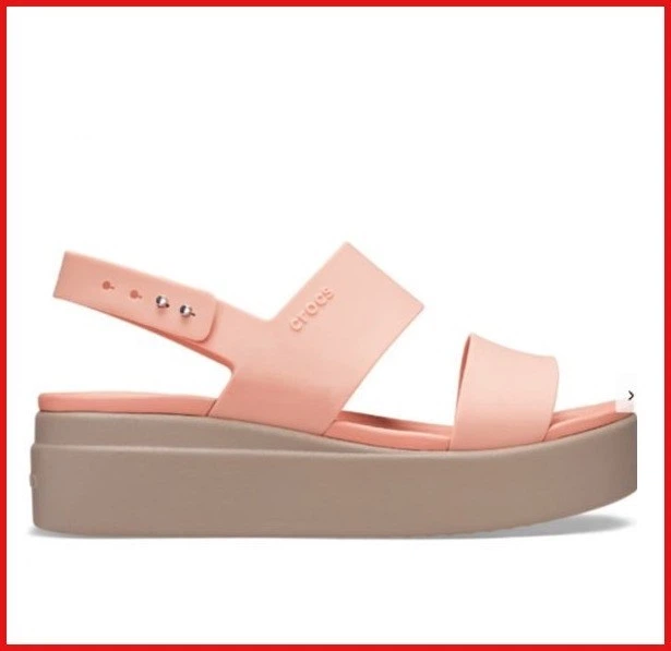 Босоножки Crocs Brooklyn Low Wedge 206453-6RT-W8 38-39 24.6 см Пудровые (206453-6RT) - изображение 7