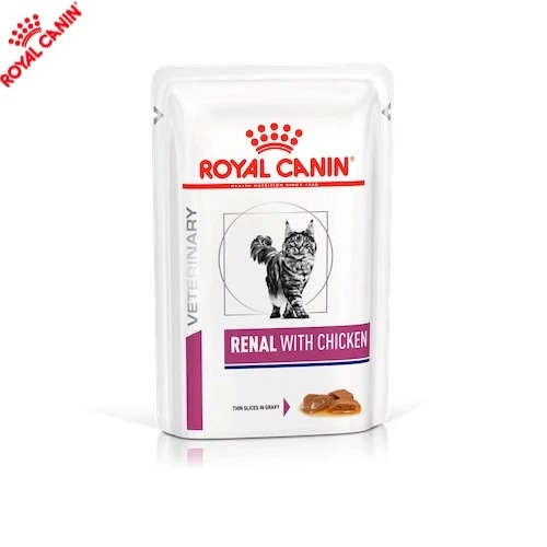 Влажный корм Royal Canin Renal with Chicken - консервы для кошек при заболеваниях почек с курицей, кусочки в соусе, 85 г (40300019) - изображение 2