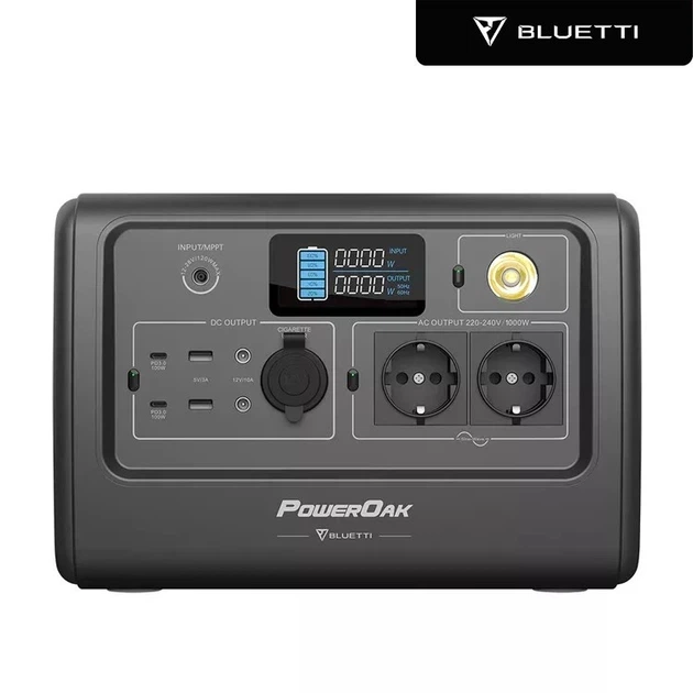 Зарядна станція портативна УМБ BLUETTI PowerOak EB70 Portable Power Station | 1000W/716Wh (EB70GR) - Фото 6 Зарядна станція портативна УМБ BLUETTI PowerOak EB70 Portable Power Station | 1000W/716Wh (EB70GR) - зображення 6