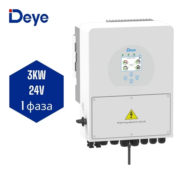 Гібридний інвертор DEYE SUN-3K-SG04LP1-EU (3 kW 24V-battery 1 фаза, 1 MPPT) - зображення 2