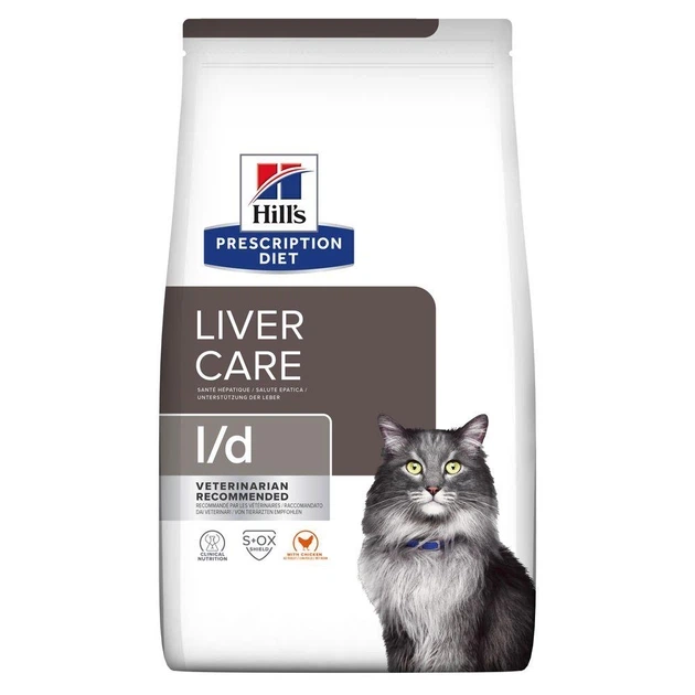 Hill’s Prescription Diet l/d Сухий корм для котів підтримання функції печінки, з куркою, 1,5 кг - изображение 2