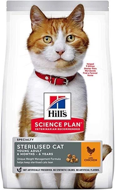 Сухий корм Хіллс для кастрованих котів HILL'S Science Plan Sterilised Cat Young Adult Chicken 3кг - Фото 1 Сухий корм Хіллс для кастрованих котів HILL'S Science Plan Sterilised Cat Young Adult Chicken 3кг - изображение 1