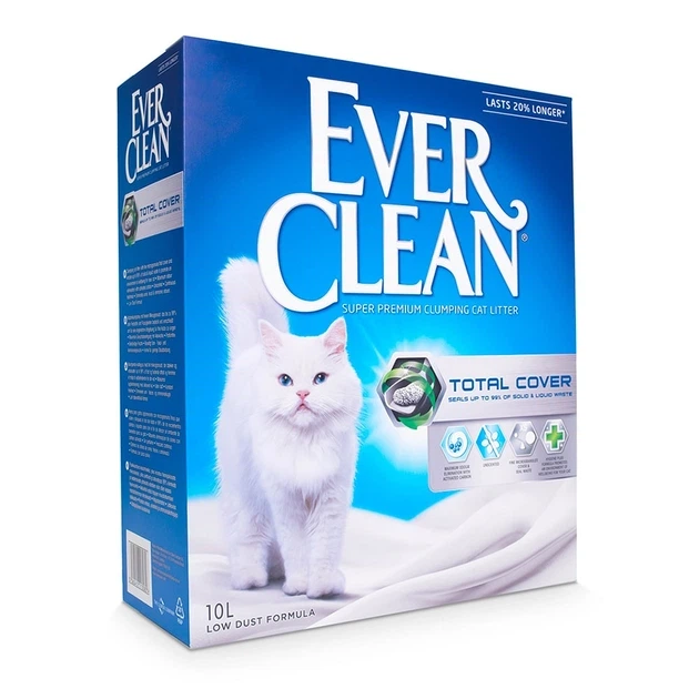 Ever Clean Total Cover Грудкуючий наповнювач для котячого туалету Повне Блокування з мікрогранулами, 10 л - зображення 2