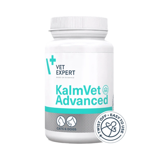 Vet Expert KalmVet Advanced КалмВет Едвансд (60 капс.Twist off)- харчова добавка, що зменшує симпотоми стресу у котів і собак - изображение 2