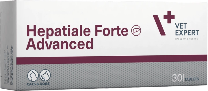 Vet Expert Hepatiale Forte Advanced Харчова добавка для підтримання та захисту функцій печінки у котів і собак, 30 таб. New - изображение 2