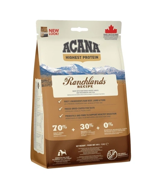 Сухой гипоаллергенный корм для собак всех пород ACANA Ranchlands 2 кг (a54320) - изображение 6