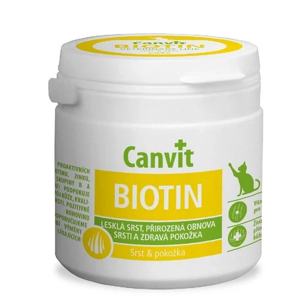 Комплекс витаминов для кошек Canvit Biotin for cats 100g в упаковке (can50741) - изображение 2