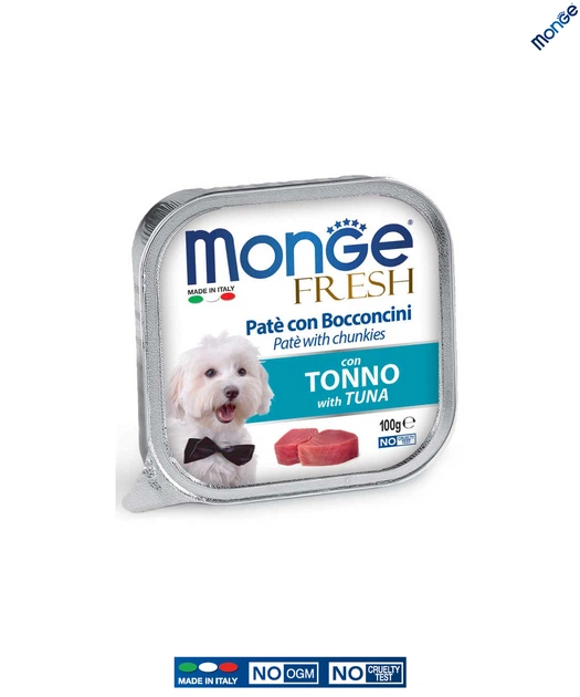 Вологий корм Monge Dog Wet FRESH тунeць 0.1 кг (013017) - Фото 2 Вологий корм Monge Dog Wet FRESH тунeць 0.1 кг (013017) - зображення 2