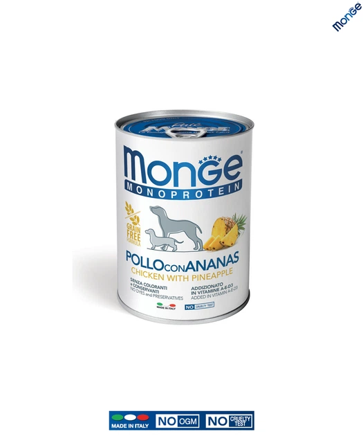 Вологий корм Monge Dog Wet FRUIT MONOPROTEIN курка с ананасом 0.4 кг (014311) - зображення 2