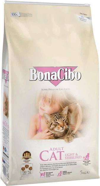 Сухой корм для стерилизованных котов и кошек BonaCibo Adult Cat Light&Sterilized 5 кг (BC405680) - изображение 3