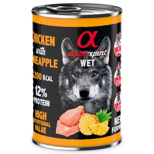 Повнораціонний вологий корм Alpha Spirit Chicken with PaineApple 400г (as969992) - зображення 2