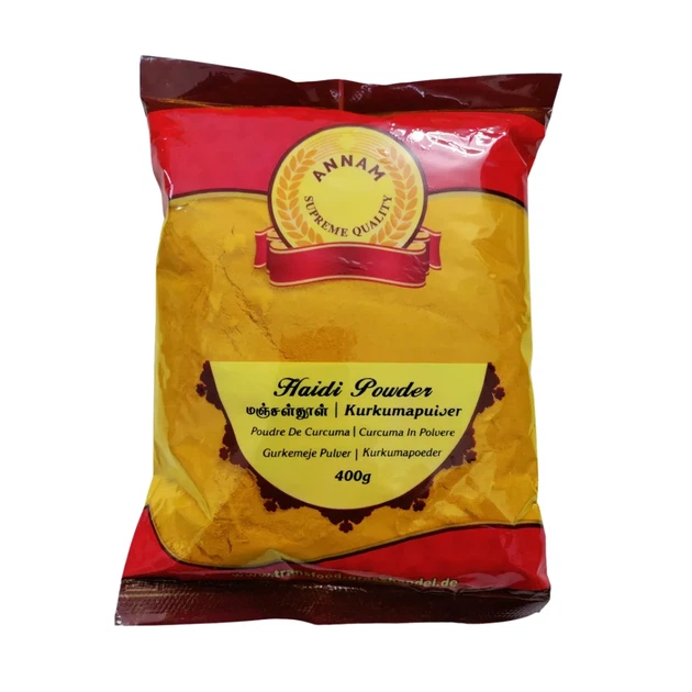 Куркума мелена Haldi Powder 400г Annam 8904064616943 - Фото 1 Куркума мелена Haldi Powder 400г Annam 8904064616943 - зображення 1