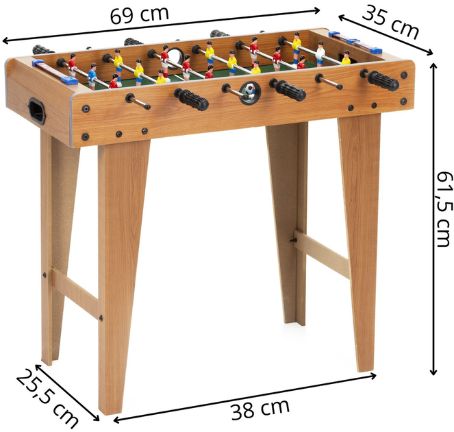 Настільний футбол Springos дерев'яний з ручками 69 × 35 см (5908455307642) - зображення 8