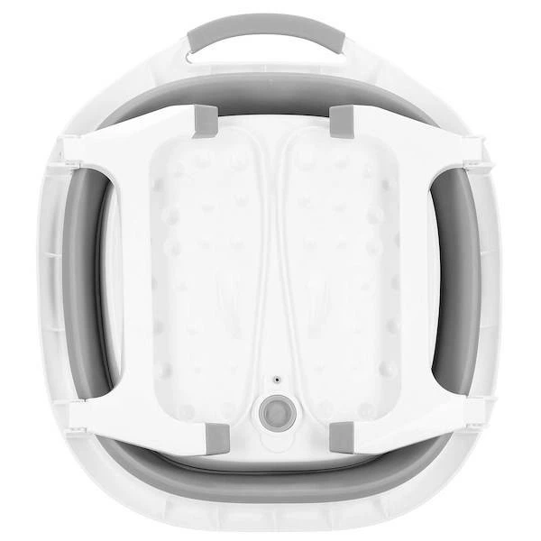 Миска Springos складна силіконова для масажу ніг сіро-біла 10 л (5907719443461) - зображення 9