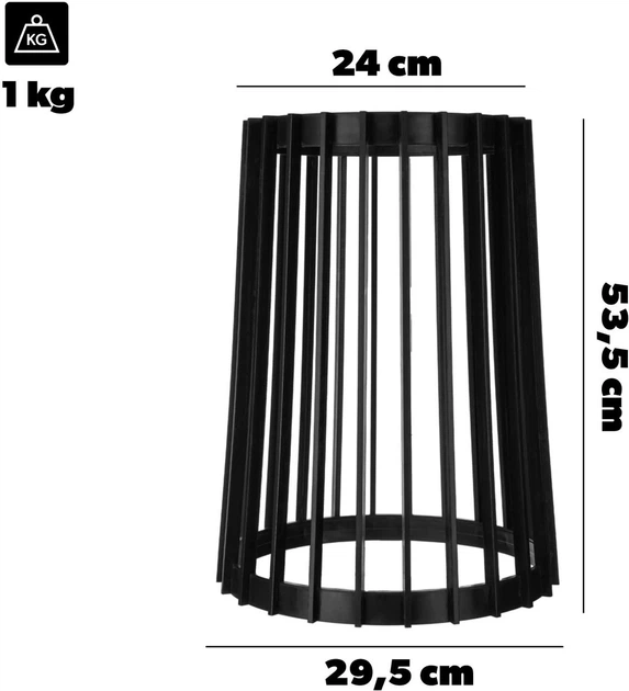 Kwietnik Kadax Standy 54 cm Czarny (5906638322826) - obraz 4