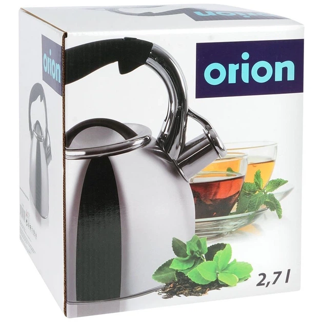 Czajnik Orion z gwizdkiem stalowy Szary 2.7 l (8592381138134) - obraz 6