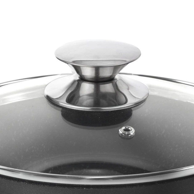 Каструля Orion Grande гранітна з кришкою чорна 1.4 л (8592381156725) - зображення 3