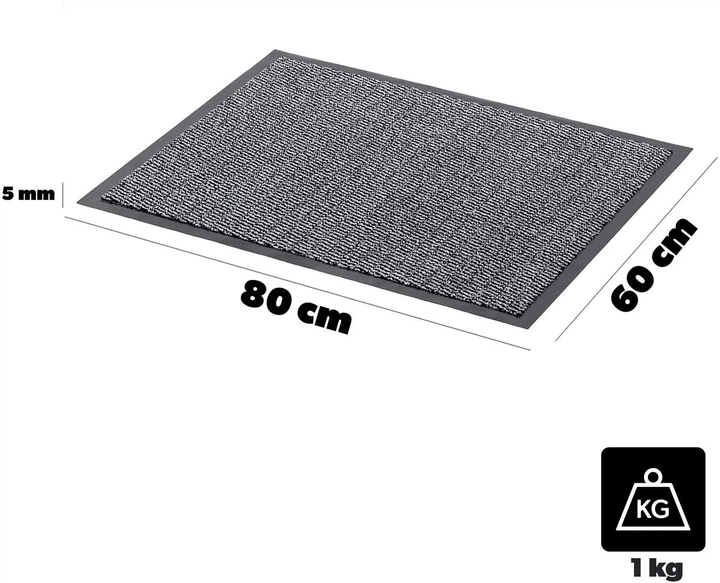 Wycieraczka pod drzwi Kadax Clin 60x80 cm Szara (5906638302859) - obraz 6