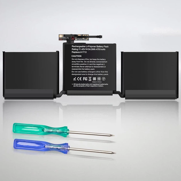 Аккумулятор A1713 для MacBook Pro 13" A1708 (2016-2017) - 11.4V.,емкость 54.5Wh,набор инструментов - изображение 2