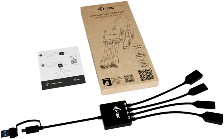 Hub i-tec USB-C/USB-A Cable HUB 4 port (2x USB-C, 2x USB-A) (CACBLHUB2A2C) - obraz 5